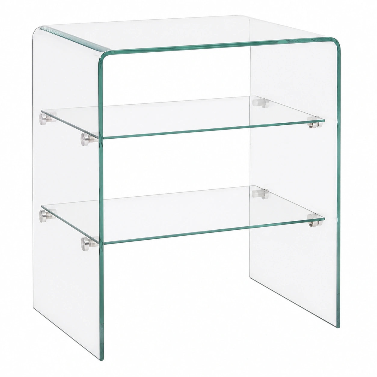 Moderner Kaffeetisch aus gehärtetem Glas, 50 x 40 x 56 cm, für Wohnzimmer, Büro, Schlafzimmer