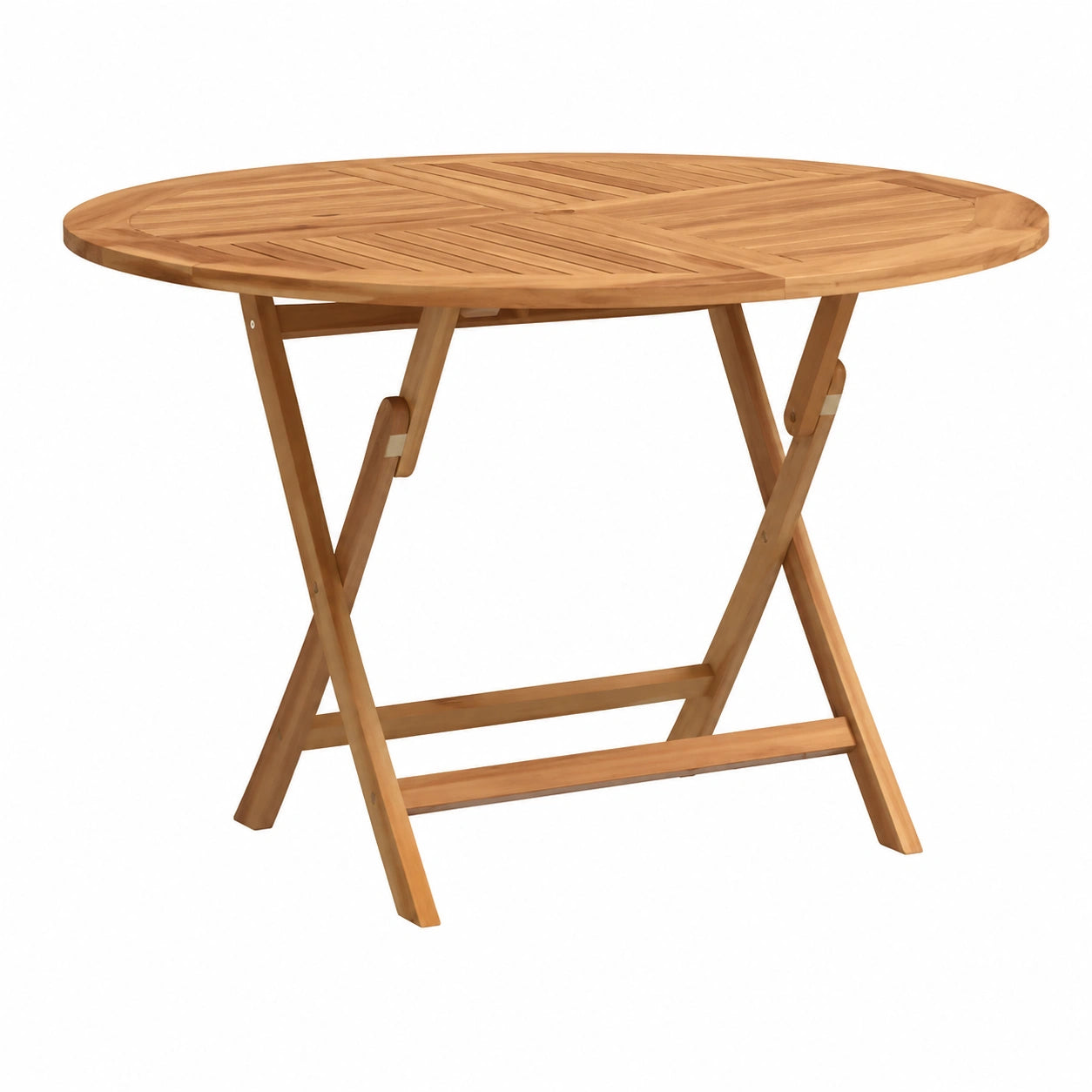 Runder Klappbarer Gartentisch 110 cm aus Teakholz