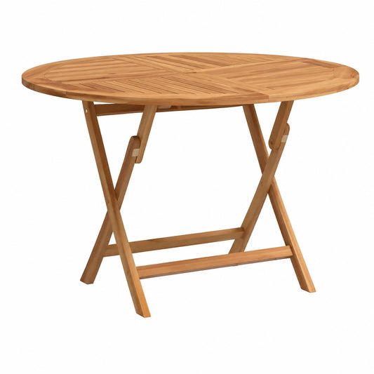 Runder Klappbarer Gartentisch 110 cm aus Teakholz