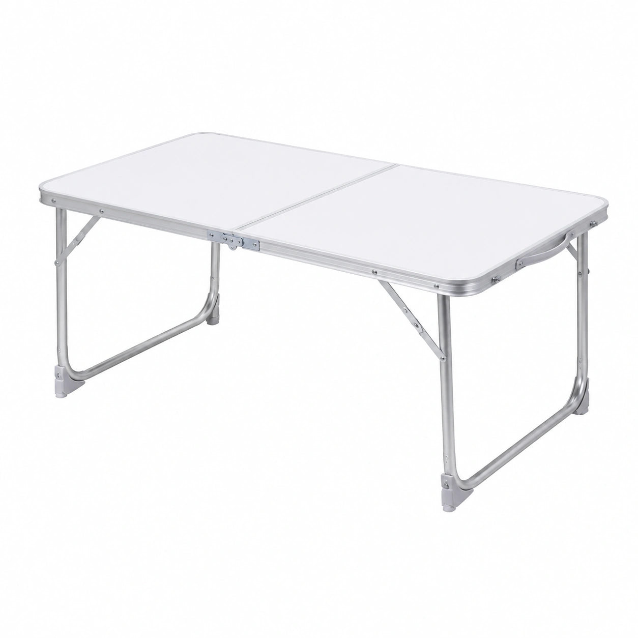 Kompakter Klapptisch für Garten und Terrasse, 80x60x69 cm, weiß