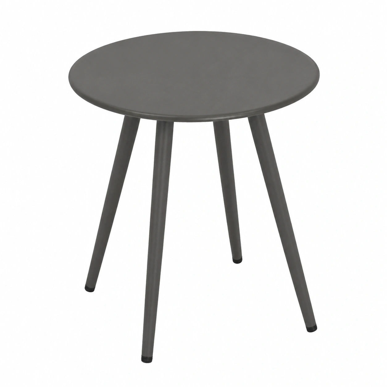 DEGAMO Runder Gartentisch Denver aus Metall, 45cm, Grau, für Innen- und Außenbereich