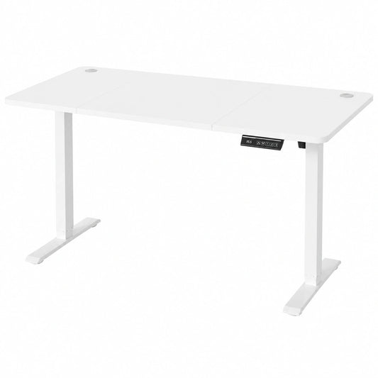 Elektrisch höhenverstellbarer Schreibtisch 120x60 cm, ergonomisch und stabil mit Memory-Steuerung, Weiß