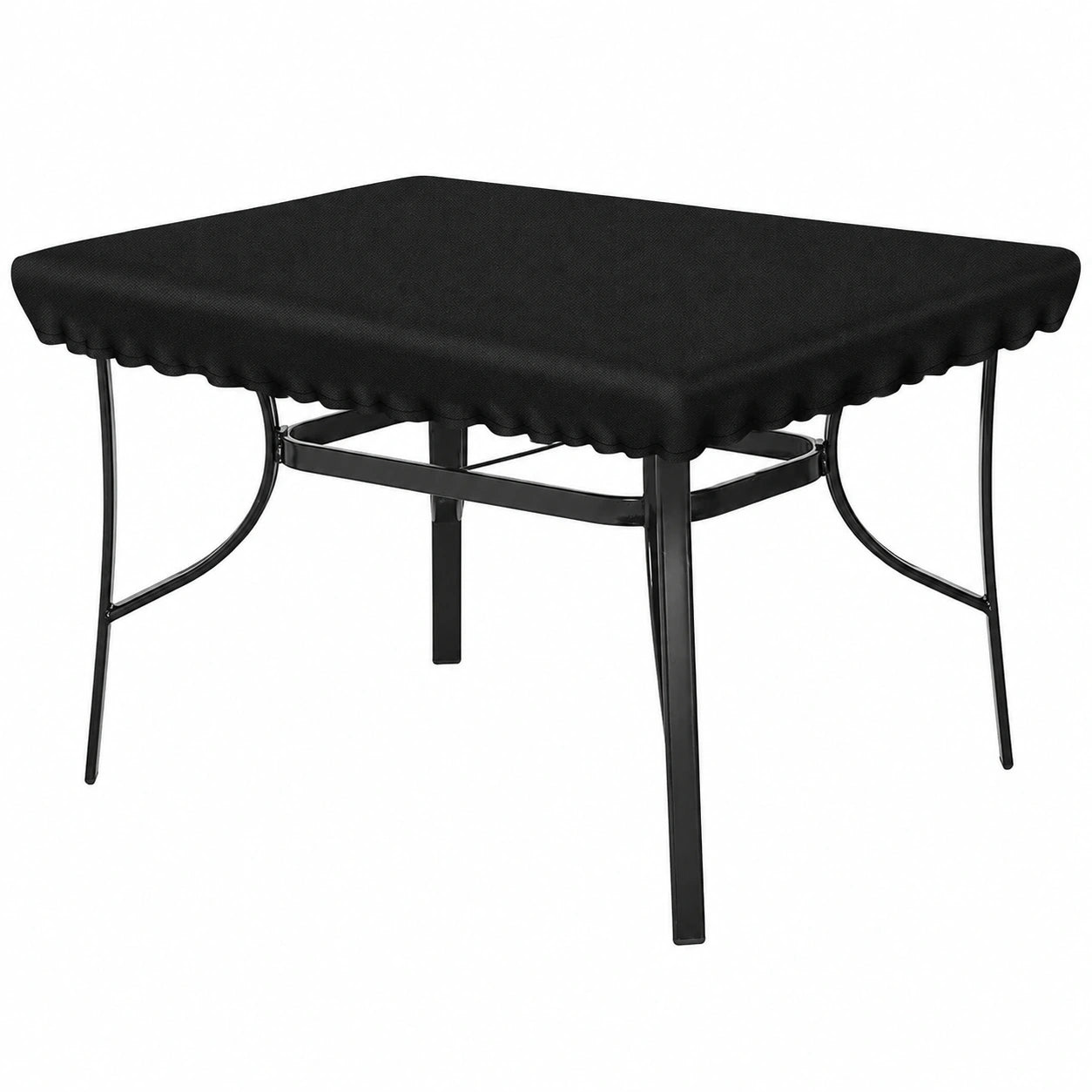 Wasserfeste Gartentischhülle 420D Oxford, rechteckig, 220x100x15cm, strapazierfähig, schwarz