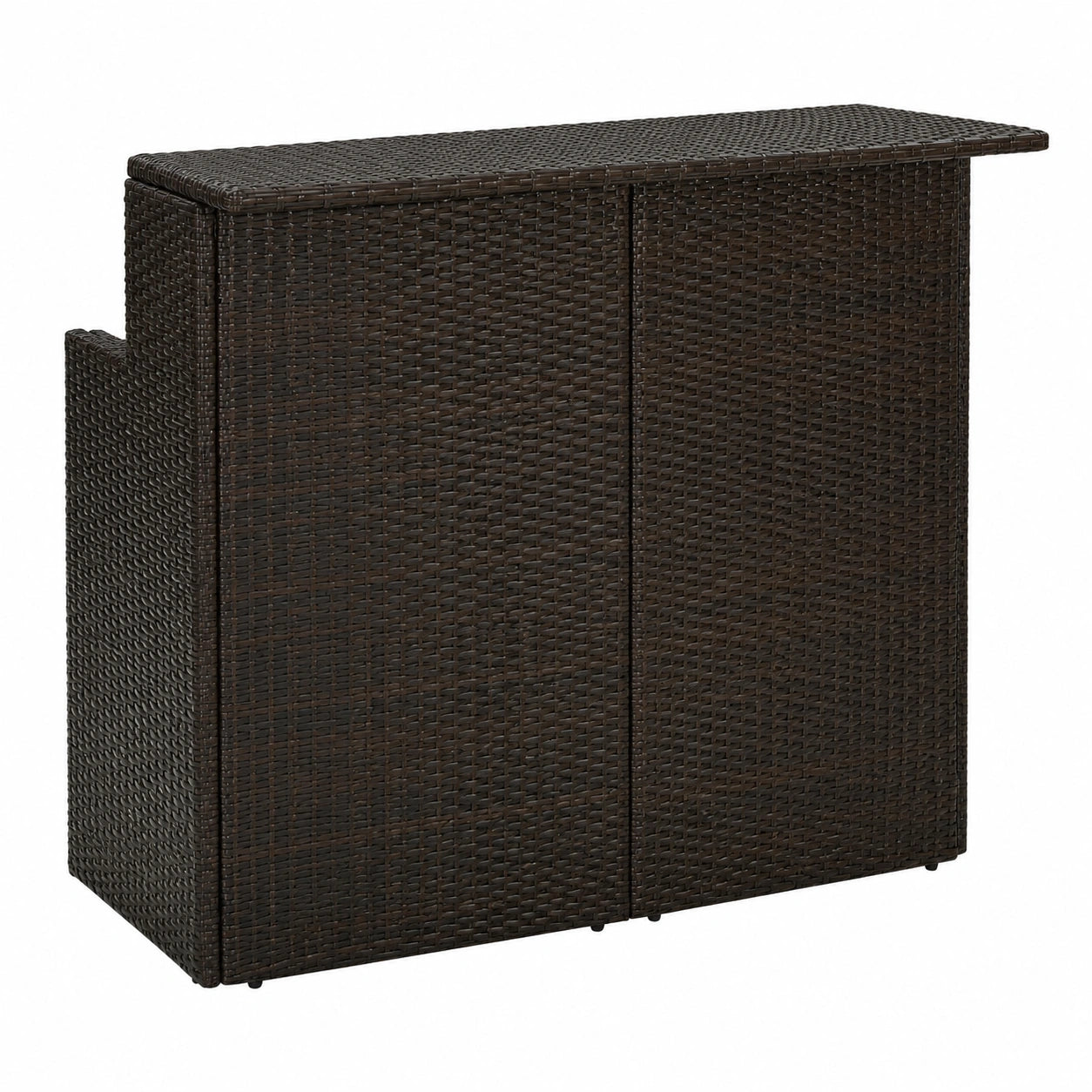 Poly Rattan Gartentheke Bar Tresen Braun 120x55x110 cm