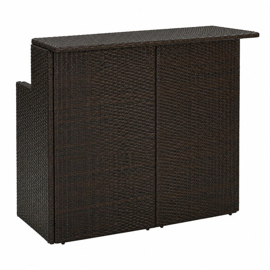 Poly Rattan Gartentheke Bar Tresen Braun 120x55x110 cm